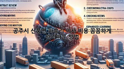공주시 신풍면 화흥리 이사, 비용 꼼꼼하게 관리하는 방법!