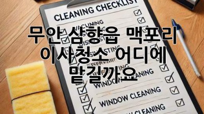 무안 삼향읍 맥포리 이사청소, 어디에 맡길까요?